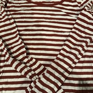 Madewell Red and White Striped Tee